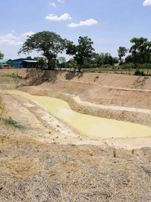 ขายบ้านพร้อมที่ดิน สุพรรณบุรี ขุดบ่อเก็บน้ำเพื่อเกษตรกรรม